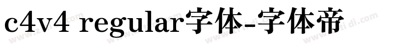 c4v4 regular字体字体转换